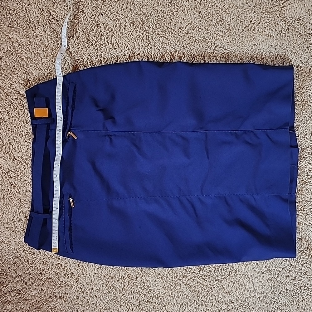 Sandra Augelazzi navy blue pencil skirt sz 32